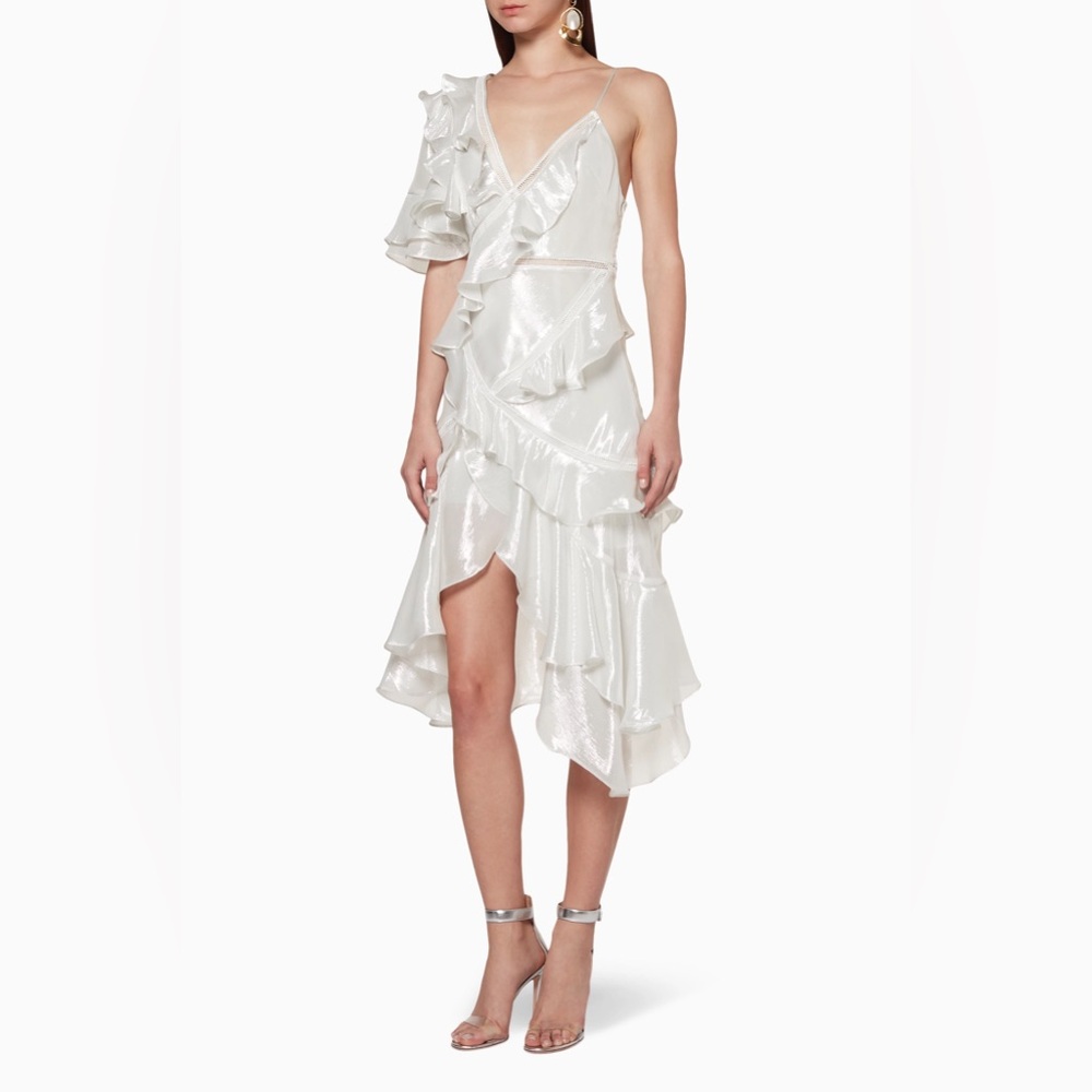 Acler Silver Silk Navarra Dress